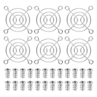 Imagem de PATIKIL Grelha de dedo com ventilador de 50 mm, 6 peças de capa de proteção de grade de ventilação de metal com parafusos para oficina industrial, computador, geladeiras domésticas, ar condicionado