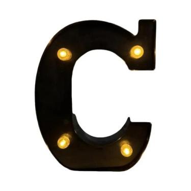Imagem de Letras E Números De LED Preto Iluminados Para Decoração De Casa, Bar, 