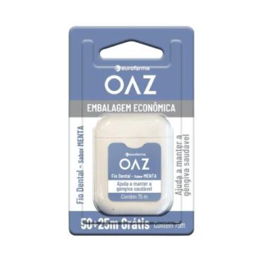 Imagem de Fio Dental OAZ 50+25m = 75m Sabor Menta - OAZ Eurofarma
