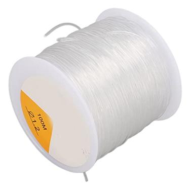 Imagem de Generic Corda de Linha de Cristal Flexível de 1,2 Mm, Cordão Elástico Transparente Redondo Com Agulhas de Olho Grande, Fio Elástico de Spandex para Fazer Pulseiras e Miçangas