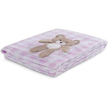 Imagem de COBERTOR BEBÊ ROSA XADREZ URSINHA