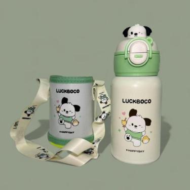 Imagem de Garrafa Térmica TR-014 500ml Infantil Case Com Alça Canudo Tampa A Vác