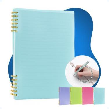 Imagem de Caderno Pauta A5 Pequeno 80 Folhas Argola Parcial Anotações - Hxt, Azu