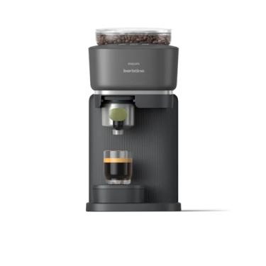 Imagem de Philips Máquina de café expresso Baristina, moer, tampar e preparar grãos de café em um passo, compacta, bomba de pressão de 16 barras, moedor automático, preto com filtro de portafilter verde natural