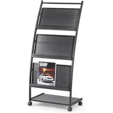 Imagem de LaYiQimn Suporte de revistas, suporte de revistas, exibição de literatura, organizador de folhetos, para salas de exposições comerciais