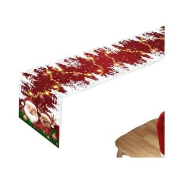 Imagem de Caminho De Mesa De Natal Do Papai Noel, Decoração De Férias De Inverno