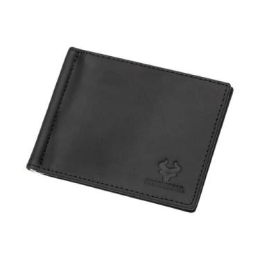 Imagem de Carteira Masculina Ultrafina Vintage De Couro Genuíno Com Clipe Para D