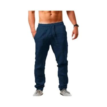 Imagem de Calças Esportivas Masculinas Hip-Hop De Perna Larga Com Cordão, Moda P