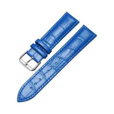 Imagem de Pulseira De Relógio Masculina Em Couro Genuíno Com Padrão De Crocodilo