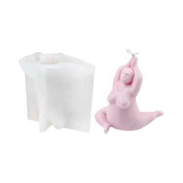 Imagem de Molde De Silicone Grande 3D De Mulher Yoga Para Estátua De Cera De Soj