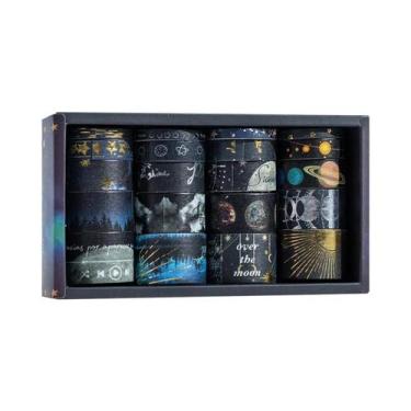 Imagem de Fita Washi Com Padrão De Constelações E Céu Estrelado, 6 Rolos, Decora