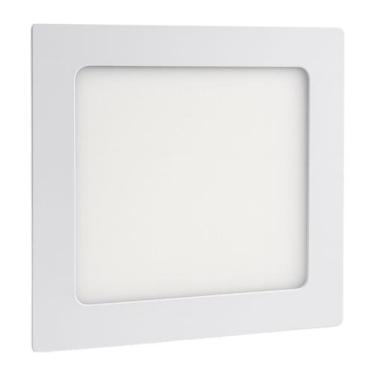 Imagem de Painel Luminária Led 12W Embutir Quadrado Luz Amarela Bivolt - Luz Aco