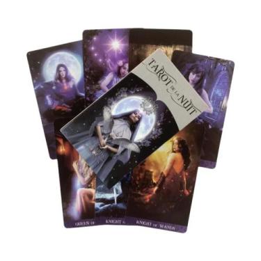 Imagem de Baralho De Tarô Noturno Com Design Único, Jogo De Adivinhação Para Cri