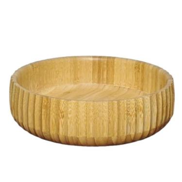Imagem de Bowl de Bambu Canelado 22cm Multiuso para Organização - Ecoa