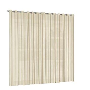 Imagem de Cortina voil tecido 3,00x2,50 Para Varão Simples - Ludatex, PALHA