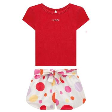 Imagem de Conjunto Infantil Menina Blusa Manga Curta /Short Somnii-Feminino