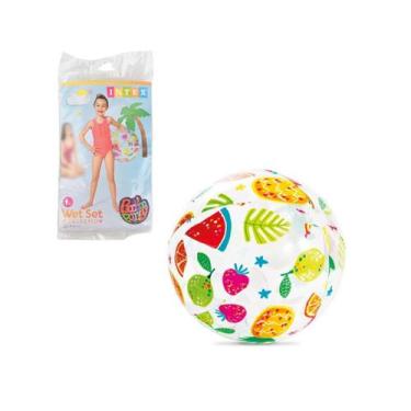 Imagem de Bola Inflável Infantil Praia Colorida Estampada Sortida 51cm - Intex