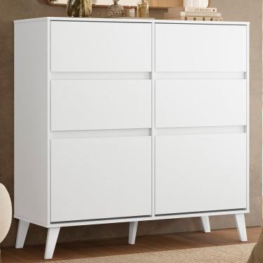 Imagem de Cômoda Sapateira para Quarto 120cm X 120cm Dora Branco
