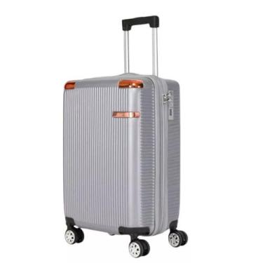 Imagem de Mala Bordo ABS Expansivel Cinza Com Rodinhas 360 Até 8Kg - MALACINZATA