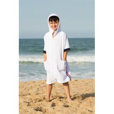 Imagem de Roupão Infantil Atoalhado com Zíper e Capuz - Conforto E Carinho, Bran