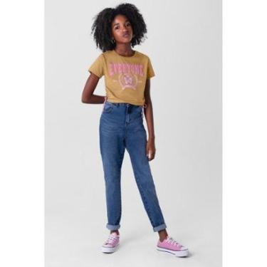 Imagem de Blusa cropped em cotton infantil menina Young Class Marrom-Feminino