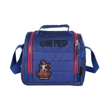 Imagem de Lancheira Térmica One Piece Juvenil Meninos Escolar Azul