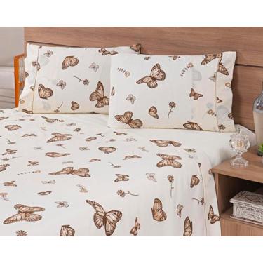 Imagem de Jogo Lençol Viúva 4 Peças 198X108X30 100% Algodão 200 Fios - MRR CONFE