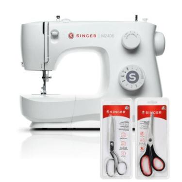 Imagem de Kit Máquina de Costura M2405 + Tesoura 10" Tecido e Tesoura Multiuso P