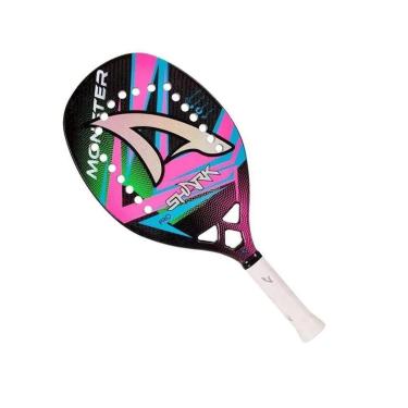 Imagem de Raquete de Beach Tennis Shark Monster 2022 Carbono 3K-Unissex