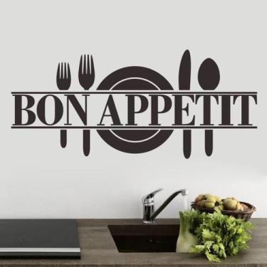 Imagem de Adesivo de parede Bon Appetit para decoração de cozinha e sala de jant