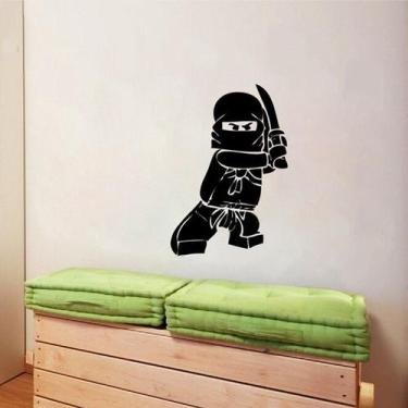 Imagem de Adesivo de parede LEGO Ninja Warrior para decoração de quarto autoades