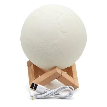 Imagem de Umidificador Difusor Luminária Lua 3d 1500ml Aromatizador - Design Moderno E Funcional