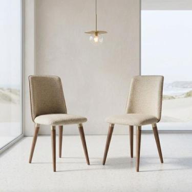 Imagem de Conjunto 2 Cadeiras com Pés de Madeira Natural Dakota - Província