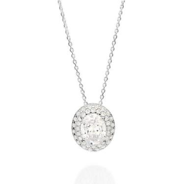 Imagem de Gargantilha Pingente com Zircônias Prata 925 Rommanel 830142 Cor:Prata