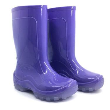 Imagem de Bota Galocha Infantil Impermeável Leve Kid - Calfor Pampeana, Lilás, 2