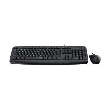 Imagem de Kit Teclado e Mouse Rapoo NX1600 104 Teclas, Descanso de Pulso, Óptico, 1600 DPI, USB, Preto -NX1600-Unissex