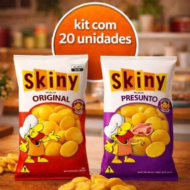 Imagem de Salgadinho Skiny Presunto e Natural de Milho 35g Elma Chips, 20 unidad