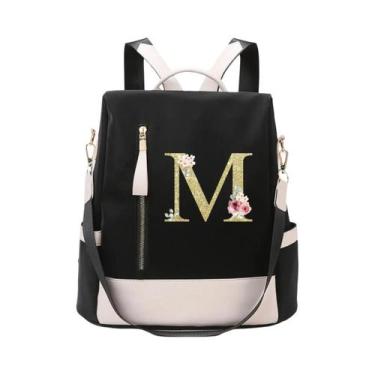 Imagem de Mochila De Viagem Feminina Antifurto De Grande Capacidade Com Estampa 