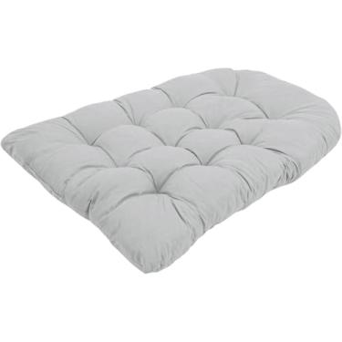 Imagem de Almofada De Cadeira Suspensa De 120 * 80 Cm - Almofada De Assento à Prova D'água E Resistente A Uv Para Balanço De Suspensão De Vime Pe, Light Grey