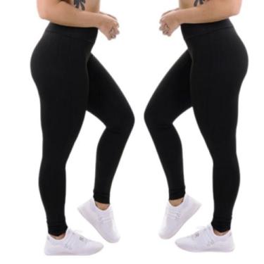 Imagem de Calça Leagguins FemininaPreta  Academia Levanta Bumbum, Leag preta, GG