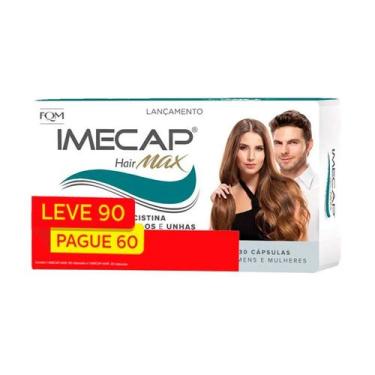 Imagem de Kit imecap hair max cabelos e unhas lv90 pg60 - DIVCOM PHARMA (OL)