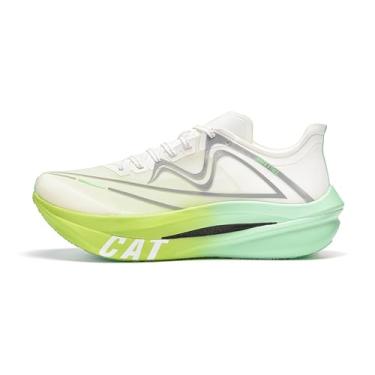 Imagem de Tênis de corrida masculino Marathon Dual Carbon Plates & Dual Midsole Tênis de treino feminino moderno, Branco/amarelo limão/verde, 40