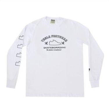Imagem de Camiseta Manga Longa Tesla Shoes - Branco-Masculino
