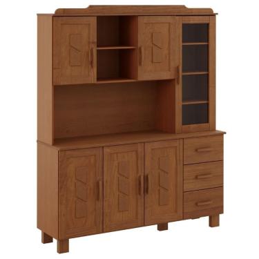 Imagem de Armario De Cozinha 6 Portas 155 cm Madeira Macica Taeda 1240C Festra