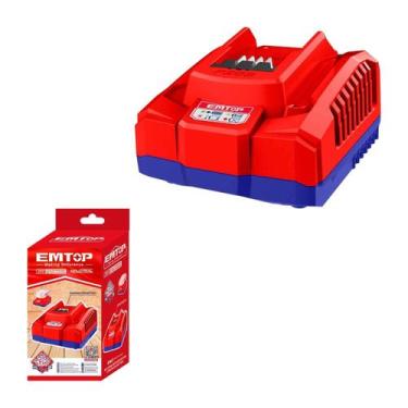 Imagem de Carregador De Bateria 20v Bivolt 4a Recarregável Íons Lítio - EMTOP