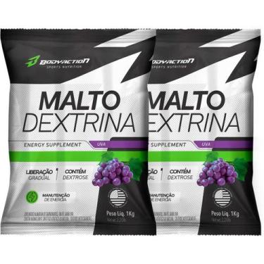 Imagem de Kit 2X Malto Dextrin - 1000g Refil Uva - BodyAction - Body Action