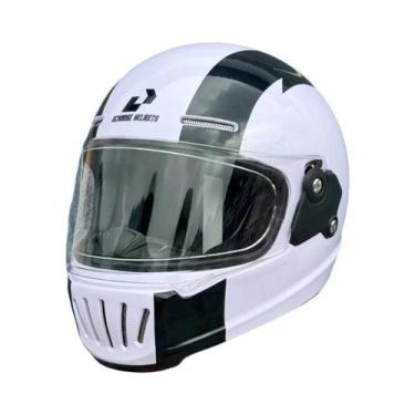 Imagem de Capacete De Moto Vintage Retrô Aberto Certificado DOT Para Verão - Cas