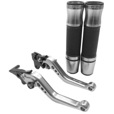 Imagem de Kit Manete Manopla Esportivo Cb300r Cbx 200 Strada Twister - Stark Rac