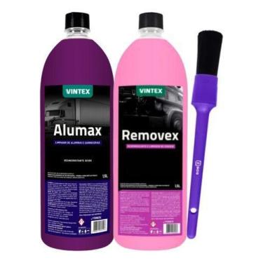 Imagem de Alumax Limpa Alumínio + Removex Para Chassi + Pincel Externo - VONIXX