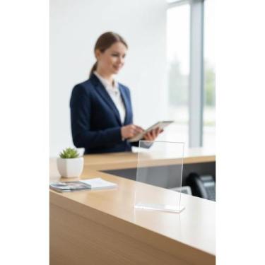Imagem de 2x Display A4 21x30cm Acrílico Cristal em L para Balcão - Congratulati